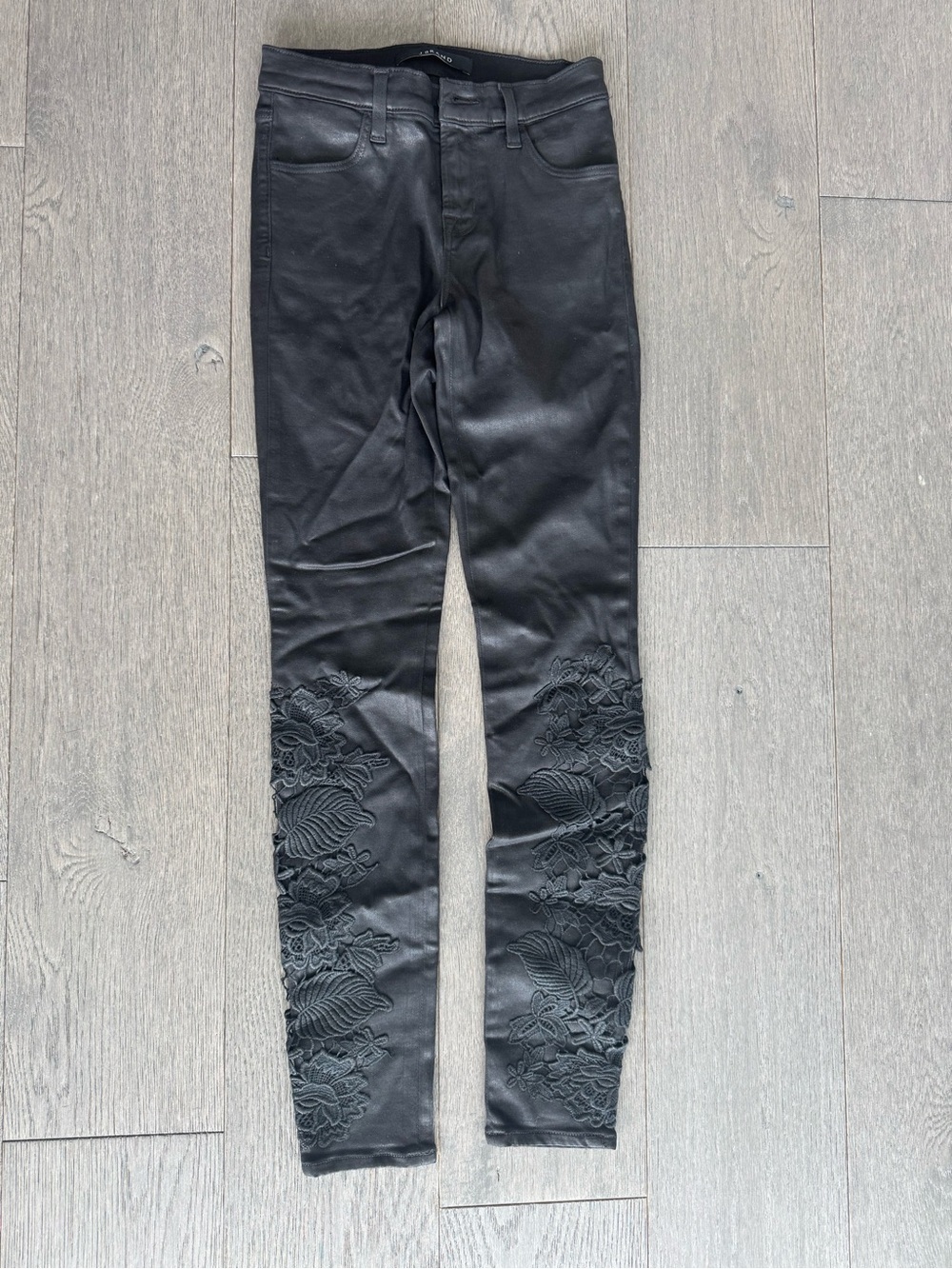 J brand coated denim jeans